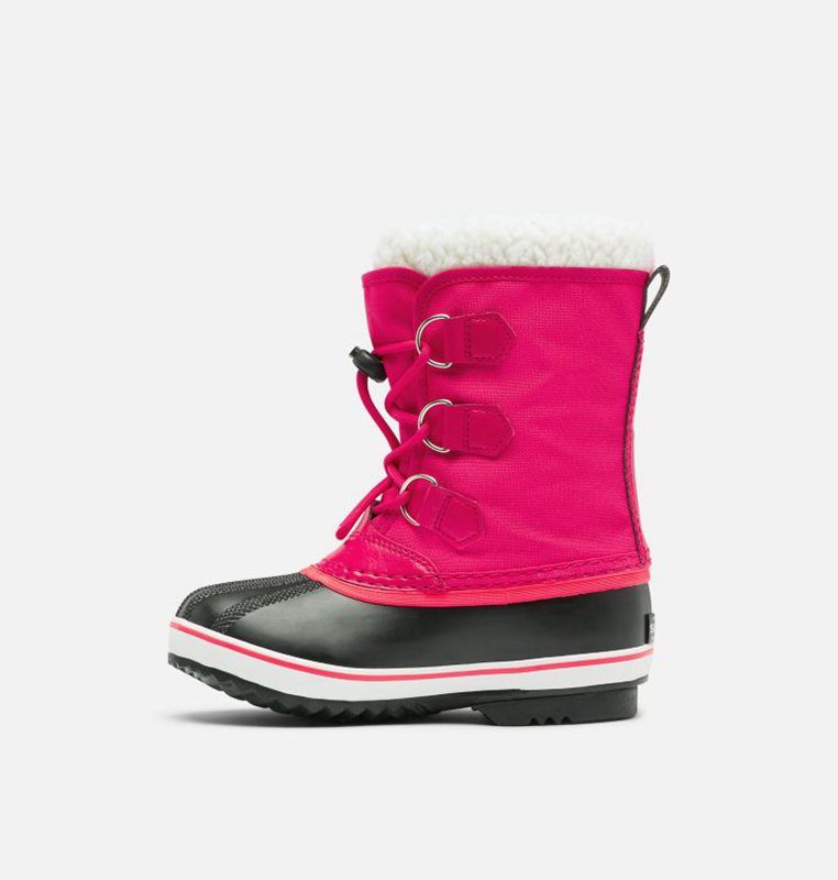 Kids Snow Boots Pink/Black - Sorel Childrens Yoot Pac™ Nylon - 061-DYRNMW